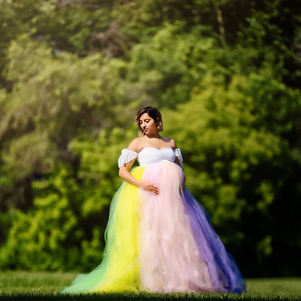Maternity Wear - Gaun Maxi Lengan Pendek Berbahan Renda