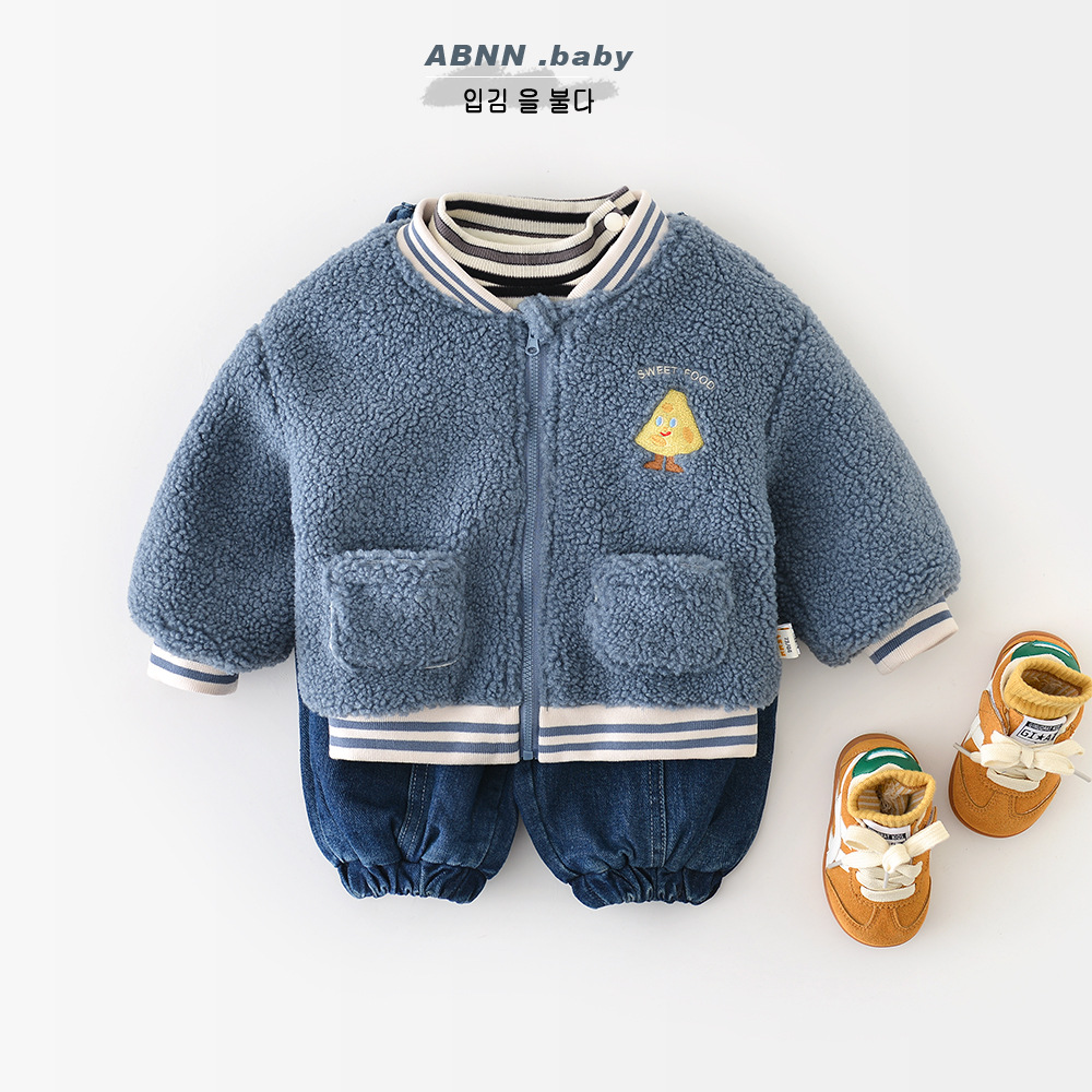 Jaket Bayi Perempuan Berbahan  - Toddler Boy Winter Fleece Jacket ulasan dan harga