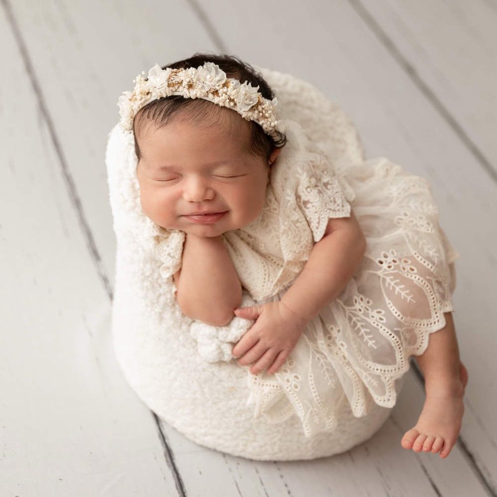 Alat Peraga Fotografi Bayi Bar - Newborn Baby Girl Romper Floral ulasan dan harga