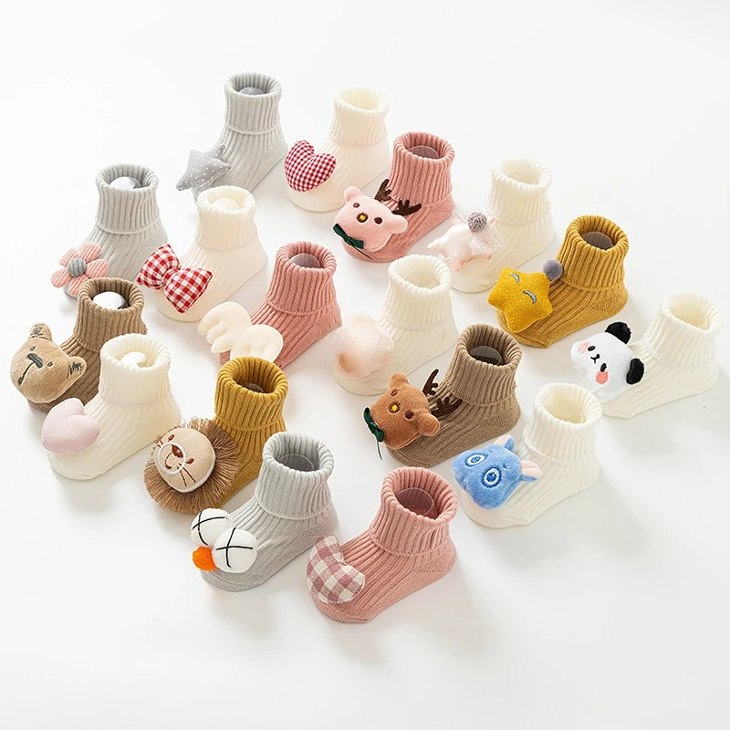 Kaus Kaki Boneka Kartun Lucu H - Unisex Baby Socks Non Slip ulasan dan harga
