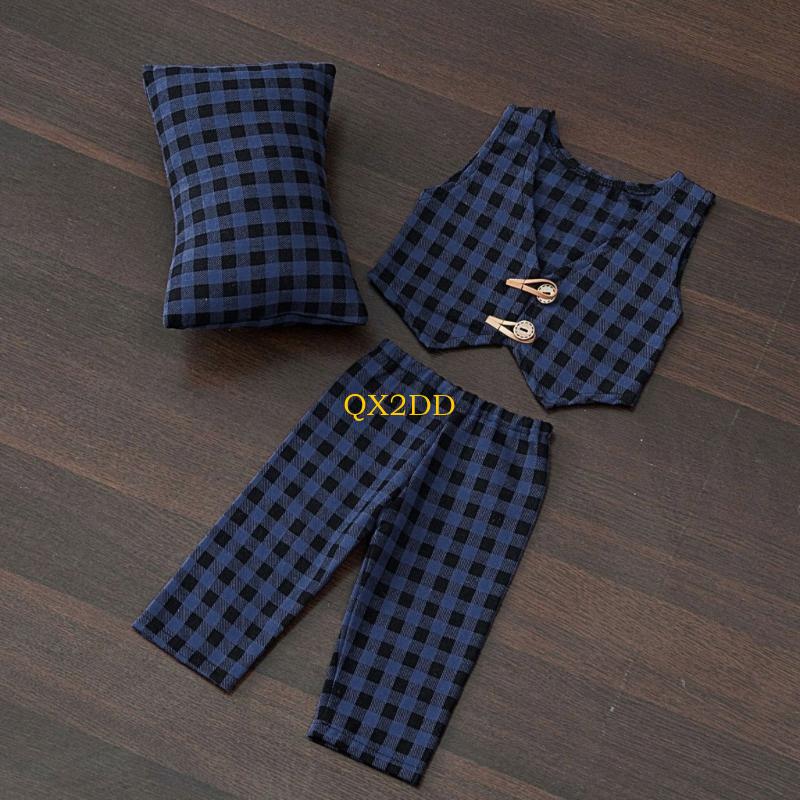 QX2D Set Celana Bantal & Rompi - Infant Photography Props Outfit ulasan dan harga