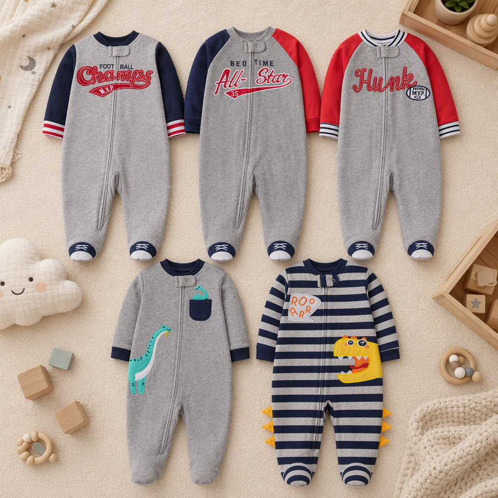 Romper Bayi Laki-laki Katun Du - Cotton Baby Onesies Zipper ulasan dan harga